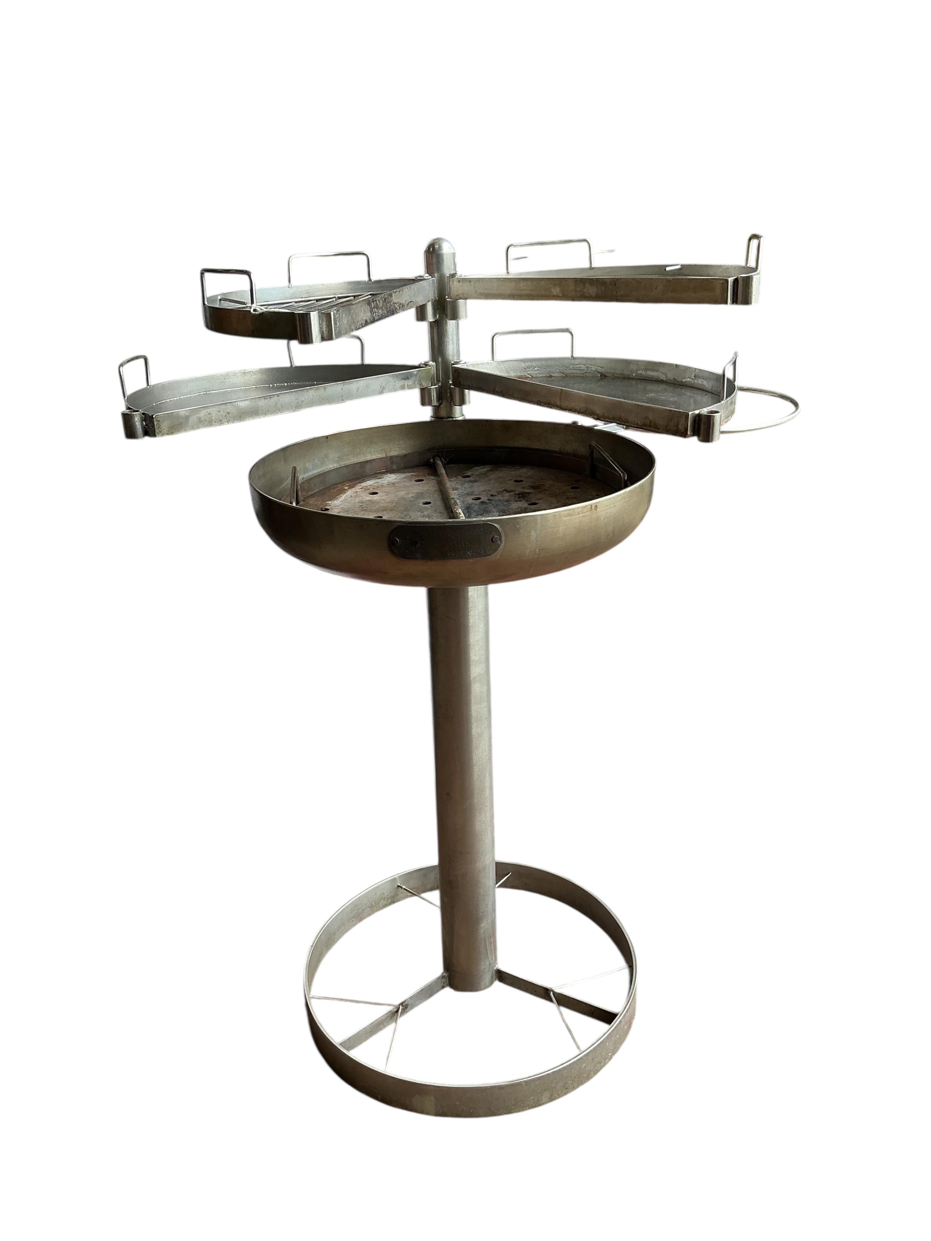 A Black Forge 'Mini Ikon' stainless steel barbecue, height 96cm